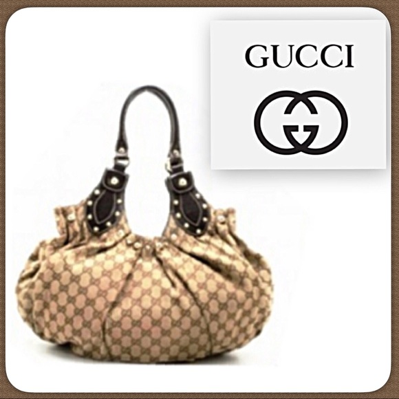 Gucci Handbags - Gucci, Pelham Studded Hobo Bag/Purse & Dust Cover